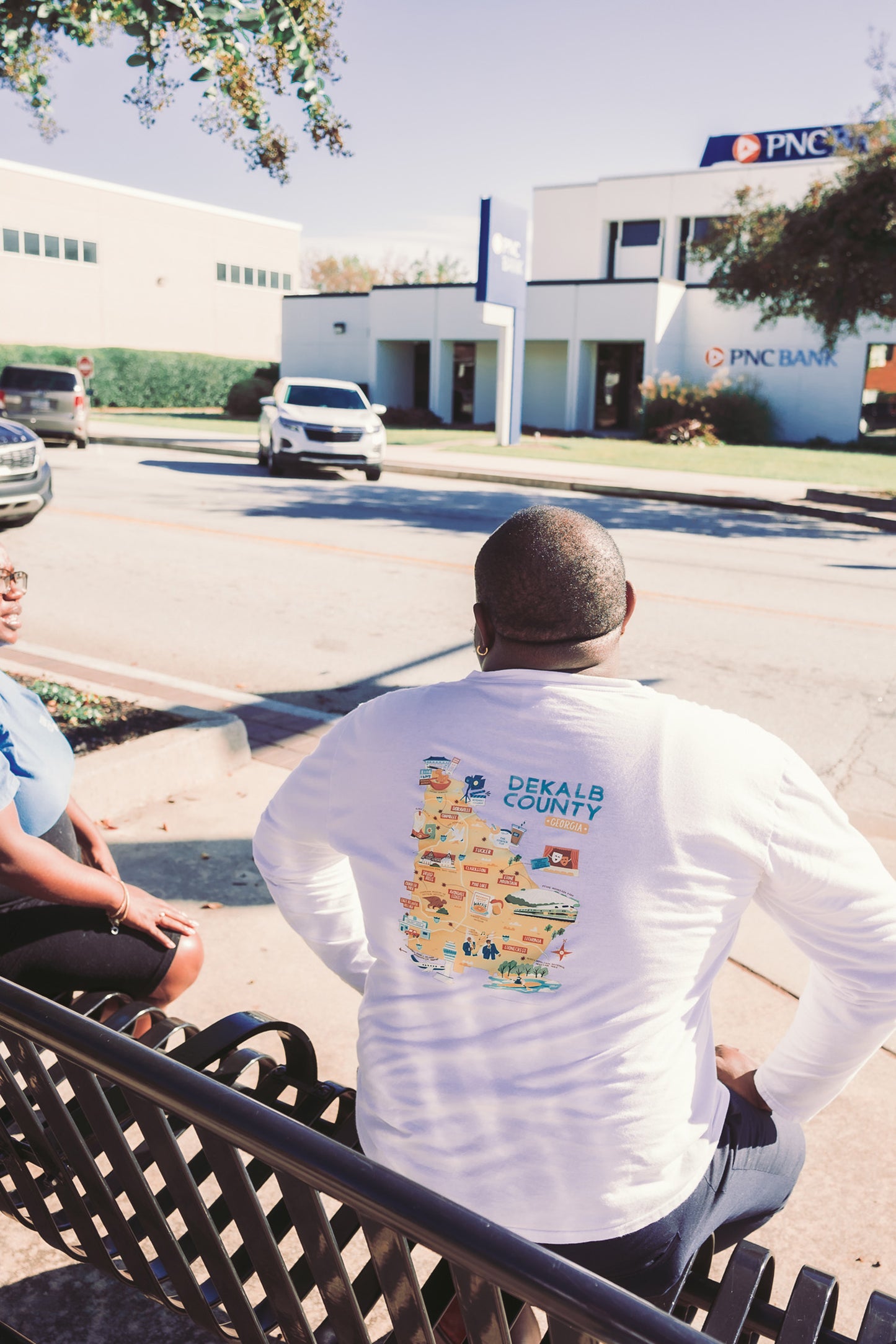 Art on Sleeve | Long Sleeve White Mural Shirt