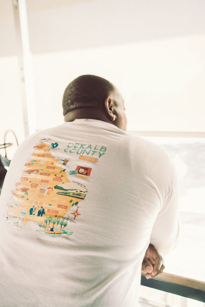 Art on Sleeve | Long Sleeve White Mural Shirt