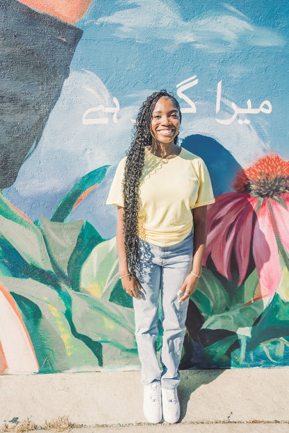 Street Art Spirit | Yellow & Dark Blue Short Sleeve (Mural Design)