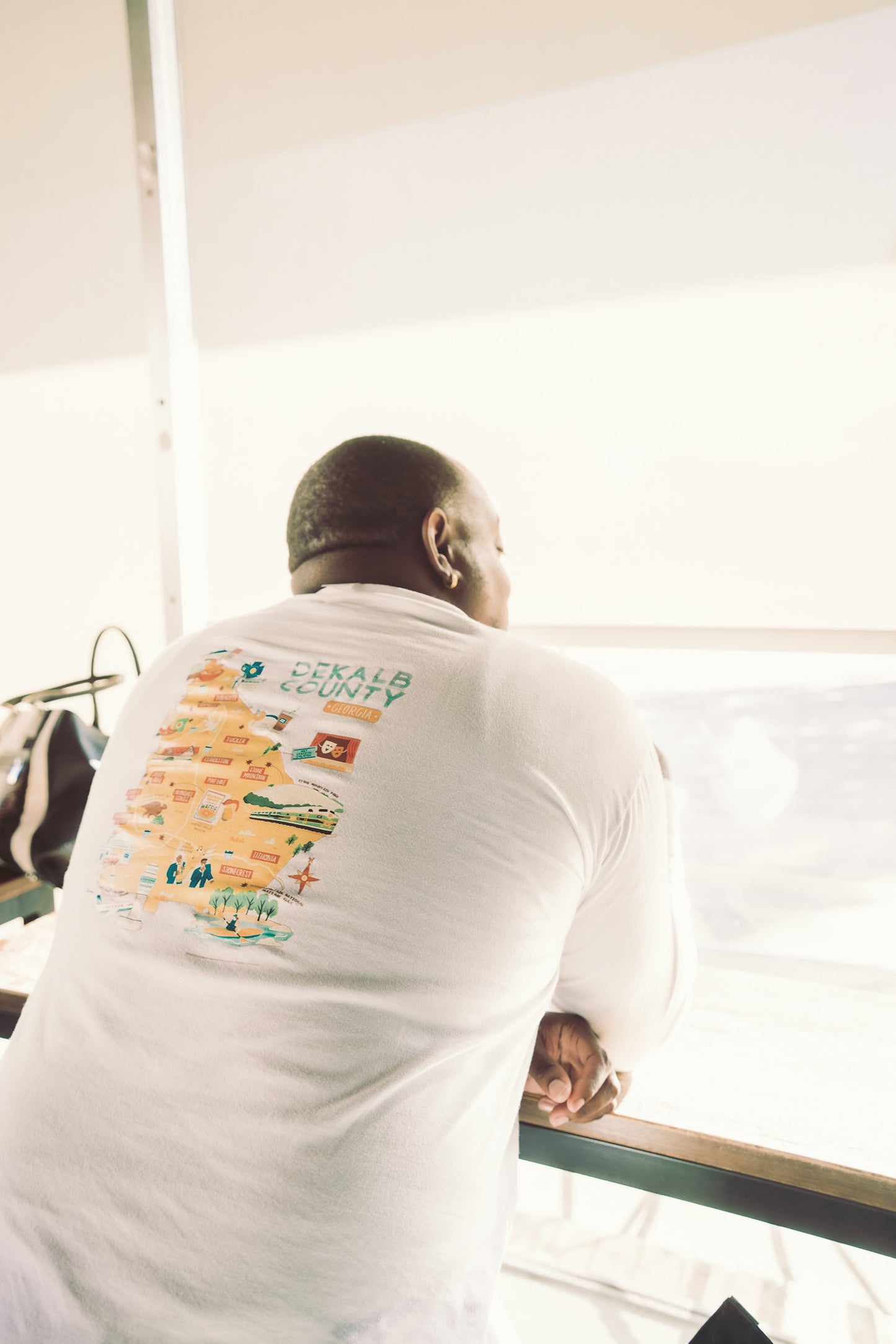 Art on Sleeve | Long Sleeve White Mural Shirt