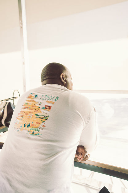 Art on Sleeve | Long Sleeve White Mural Shirt