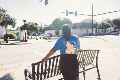 Street Art Spirit | Yellow & Dark Blue Short Sleeve (Mural Design)